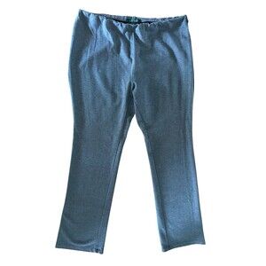 Lauren Ralph Lauren Womens Knit Stretch Pull-On Ponte Pants Size 1X Gray Career